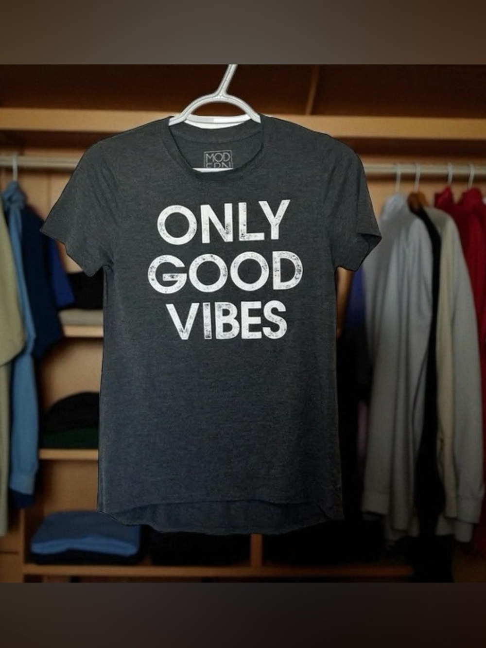 ⚓️Charcoal "ONLY GOOD VIBES" Graphic Tee - Women